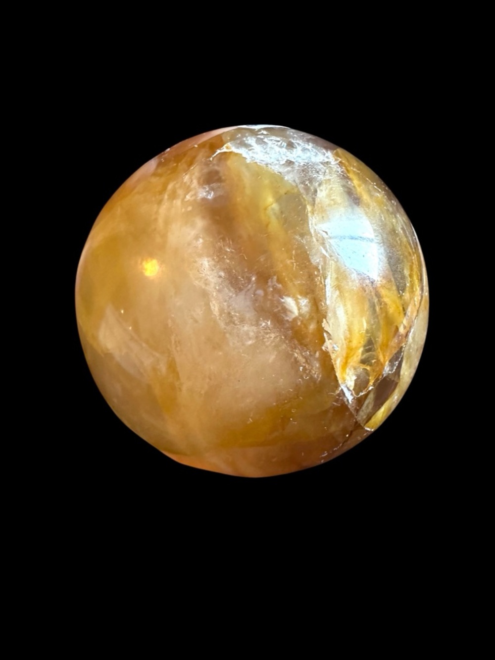 Golden Healer Yellow Crystal Sphere
